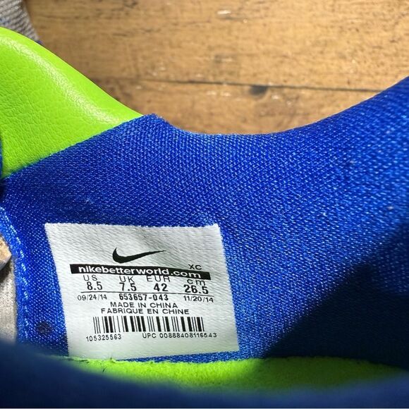 Nike KD trey 5 Gray and Blue Athletic Shoes with Green Accents